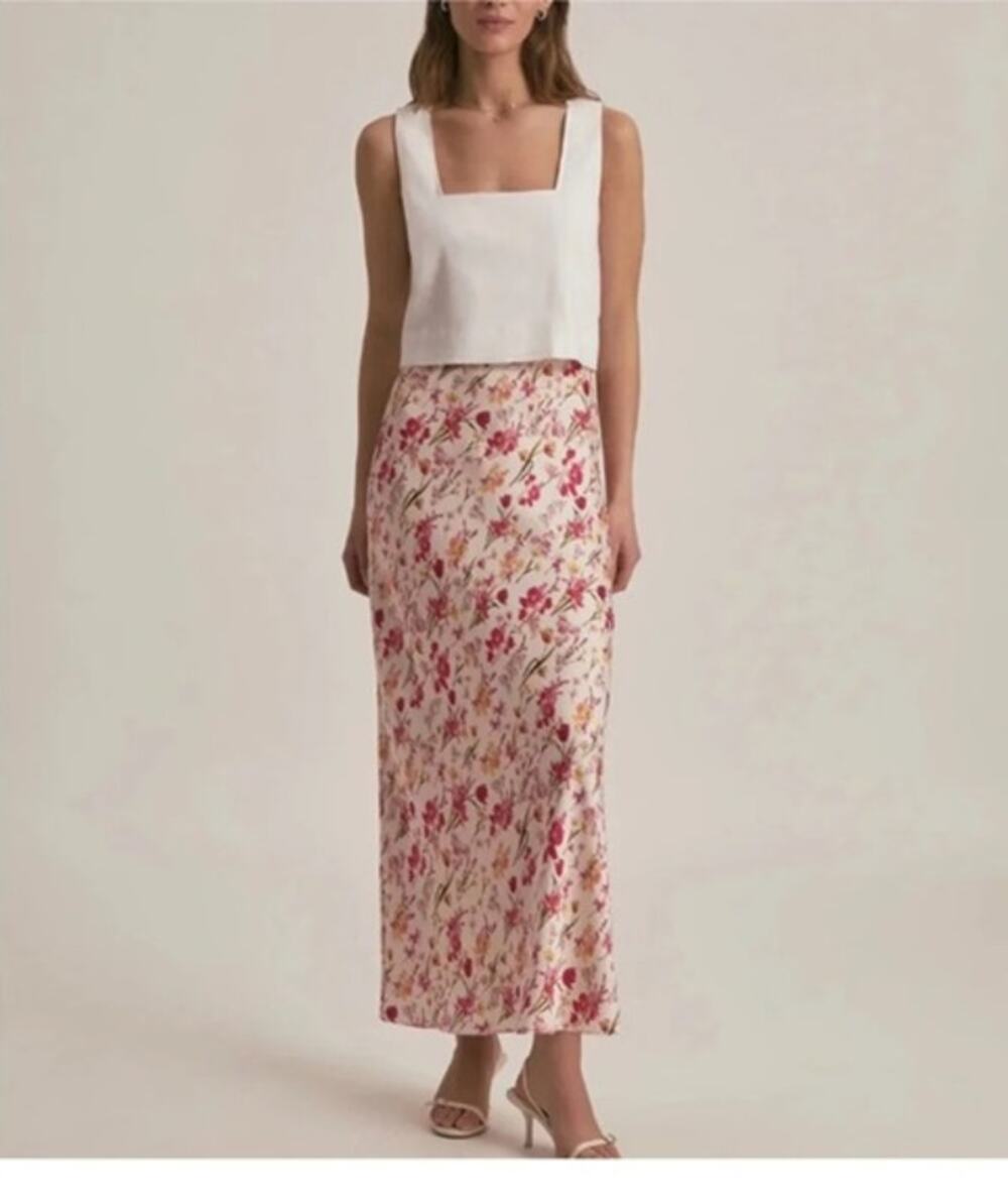 Favorite Daughter The Maxi Skirt Summer Bouquet Womens Small Floral Print PullOn
